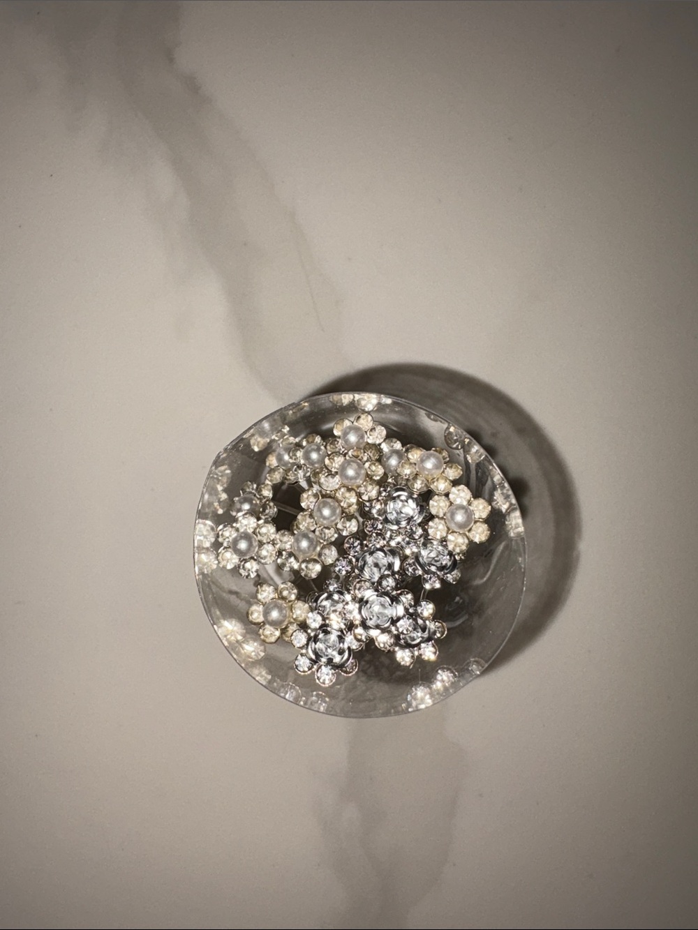 Silver Floral and Pearl Bridal Hair Pins - Set of Decorative pins - Picture 5 of 5